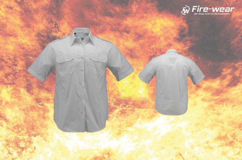 Damen kurzarm Bluse - weiß