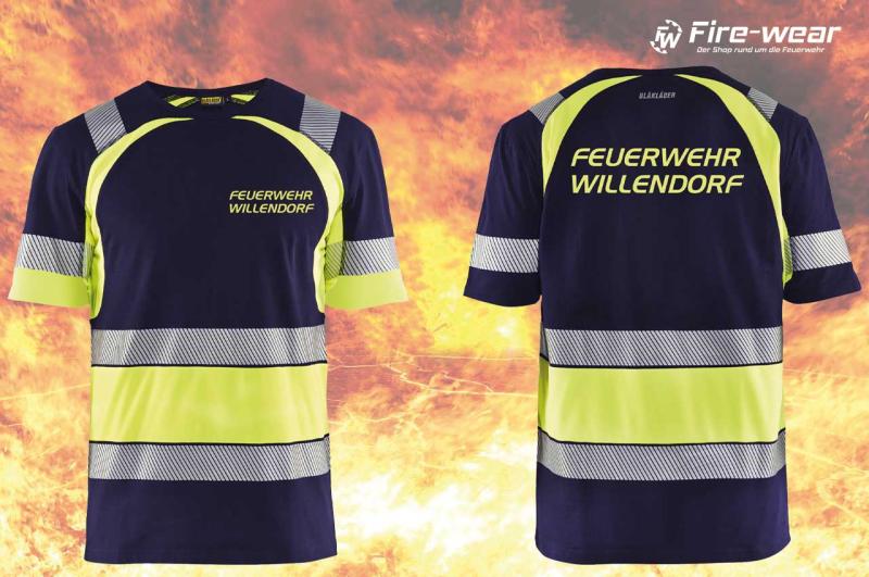 Blakläder Einsatzshirt High-VIS (EN ISO 20471 Klasse1) - optional mit Klett Dienstgrad am Ärmel