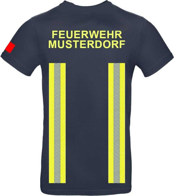 Preview: Einsatzshirt navy - Version 1 - optional mit Klett Dienstgrad am Ärmel