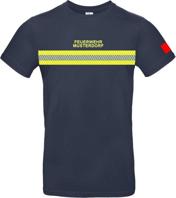 Einsatzshirt navy - Version 1 - optional mit Klett Dienstgrad am Ärmel