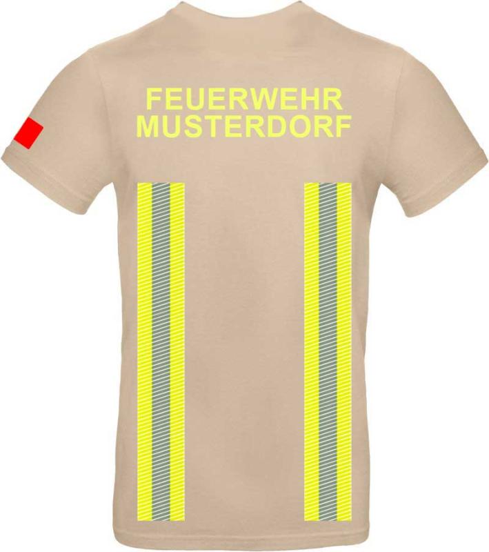 Preview: Einsatzshirt sand - Version 1 - optional mit Klett Dienstgrad am Ärmel