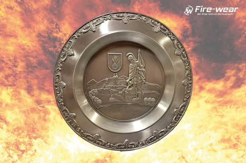 Zinn - Teller Feuerwehr