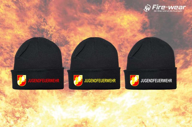 Jugendfeuerwehrhaube mit Stick Korpswappen + FW