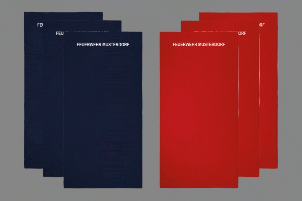 Duschhandtuch 70x140 cm mit Stick Feuerwehr + Ortsname