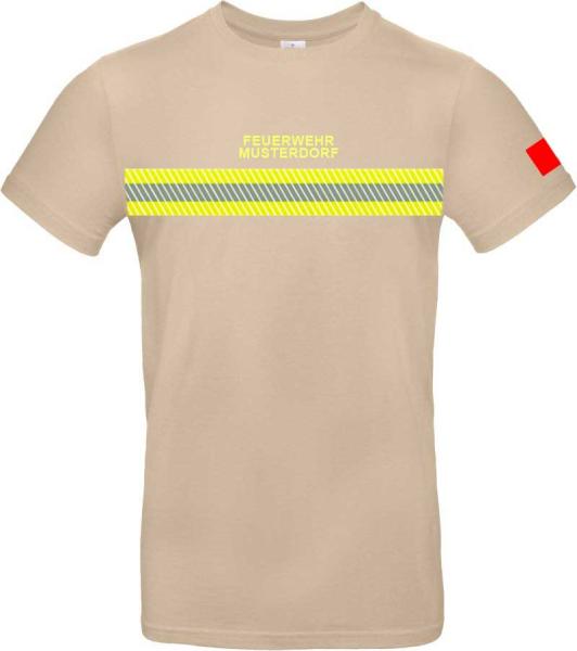Einsatzshirt sand - Version 1 - optional mit Klett Dienstgrad am Ärmel