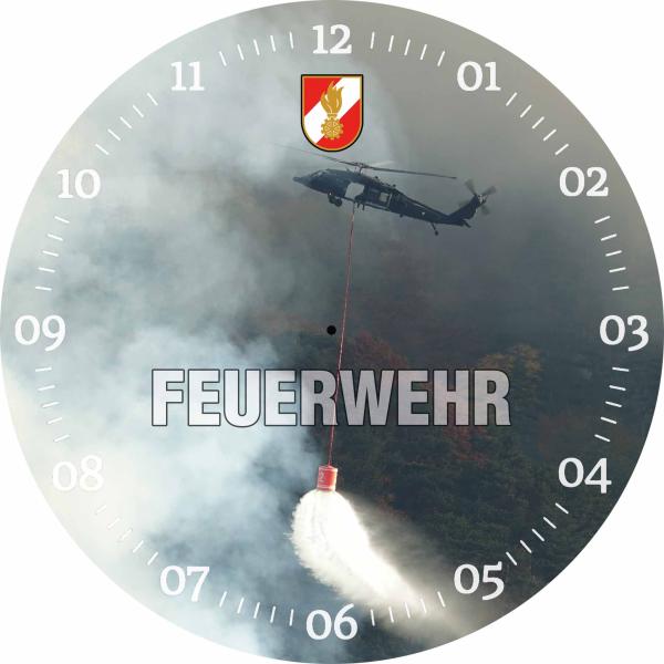 Glasuhr FEUERWEHR 29cm - FW27