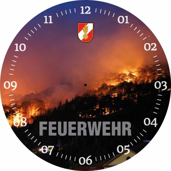 Glasuhr FEUERWEHR 29cm - FW28