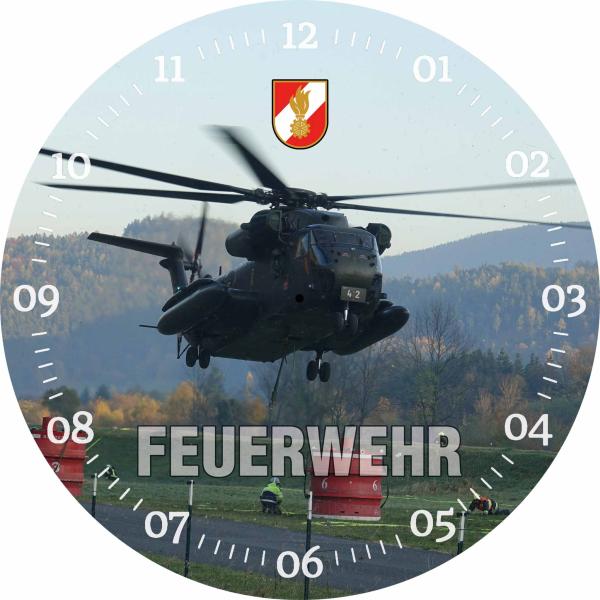 Glasuhr FEUERWEHR 29cm - FW29
