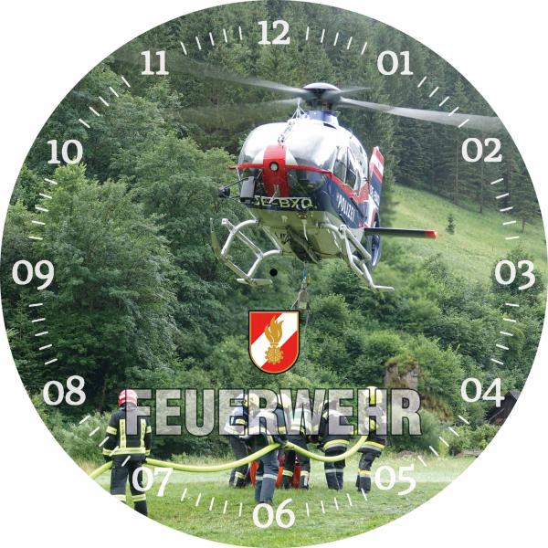 Glasuhr FEUERWEHR 29cm - FW31
