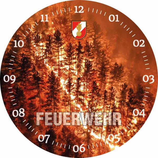 Glasuhr FEUERWEHR 29cm - FW32