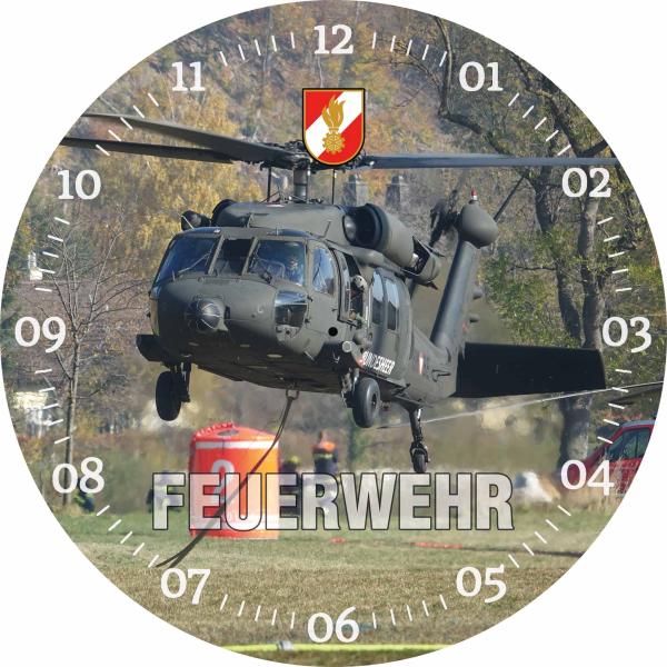Glasuhr FEUERWEHR 29cm - FW33