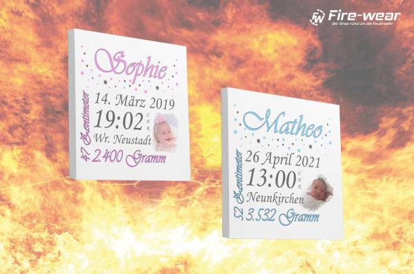 Geburtsgeschenk Leinwandbild