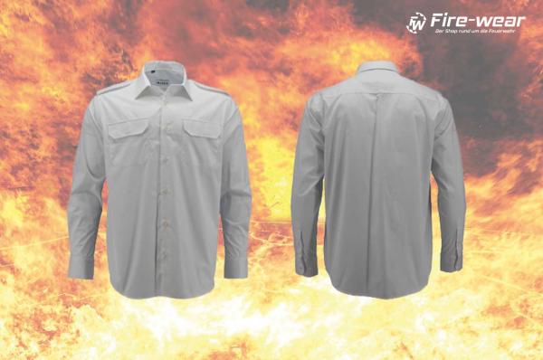 Herren langarm Hemd - weiß