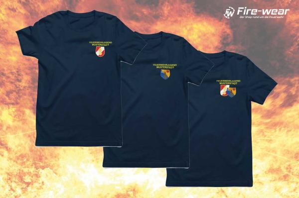 Jugendfeuerwehr T-Shirt mit Brustdruck (variabel)