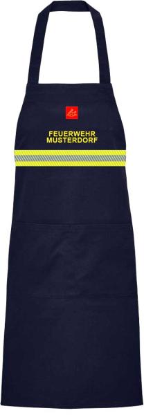 Feuerwehr Kochschürze mit Dienstgrad Option auf Klett